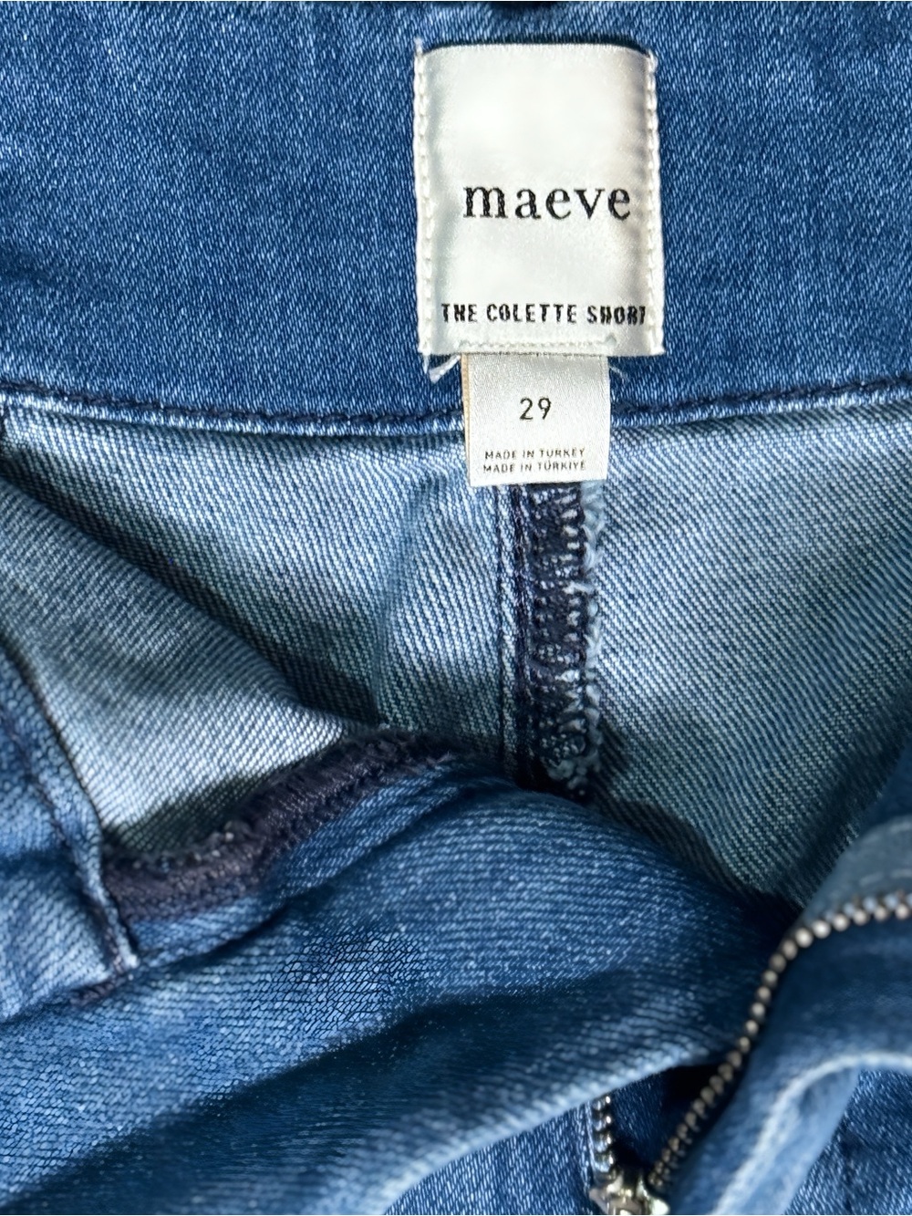 Maeve Colette Denim High-Rise Shorts - Picture 3 of 5